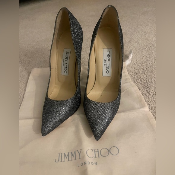 Jimmy Choo - Lame Glitter Anthracite - Anouk - Size 35 - 5 inches heels - Picture 2 of 6